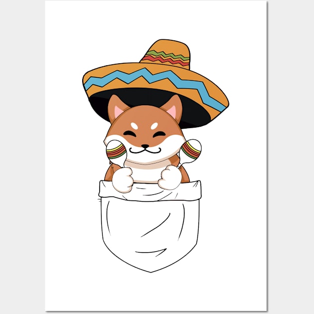 Cinco De Mayo Dog Pocket Wall Art by RobertDan